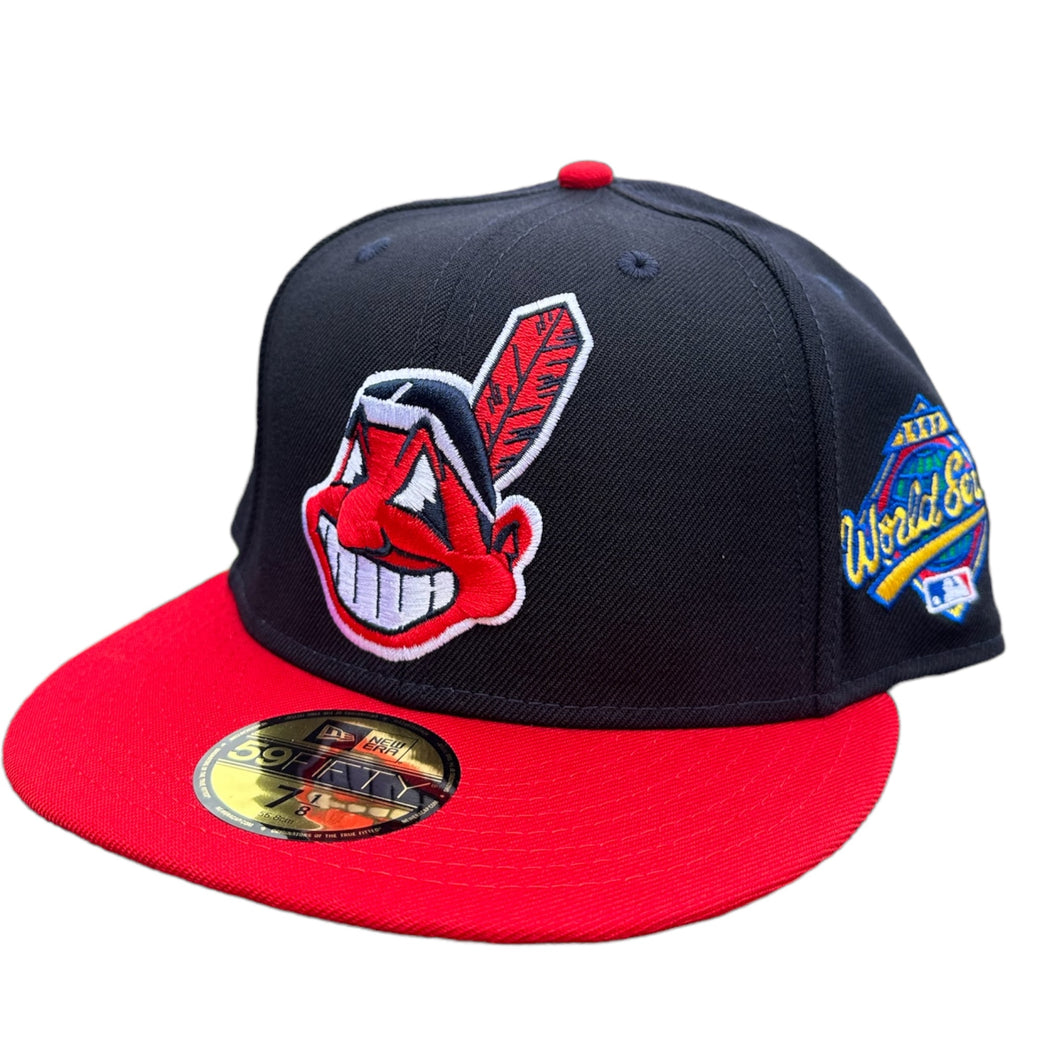 NEW ERA 59FIFTY CLEVELAND INDIANS WAHOO 1997 WORLD SERIES PATCH