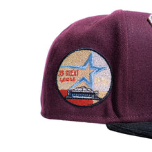 Load image into Gallery viewer, NEW ERA 59FIFTY VINO HOUSTON ASTROS 35 YEAR ANNIVERSARY ASTRODOME PATCH
